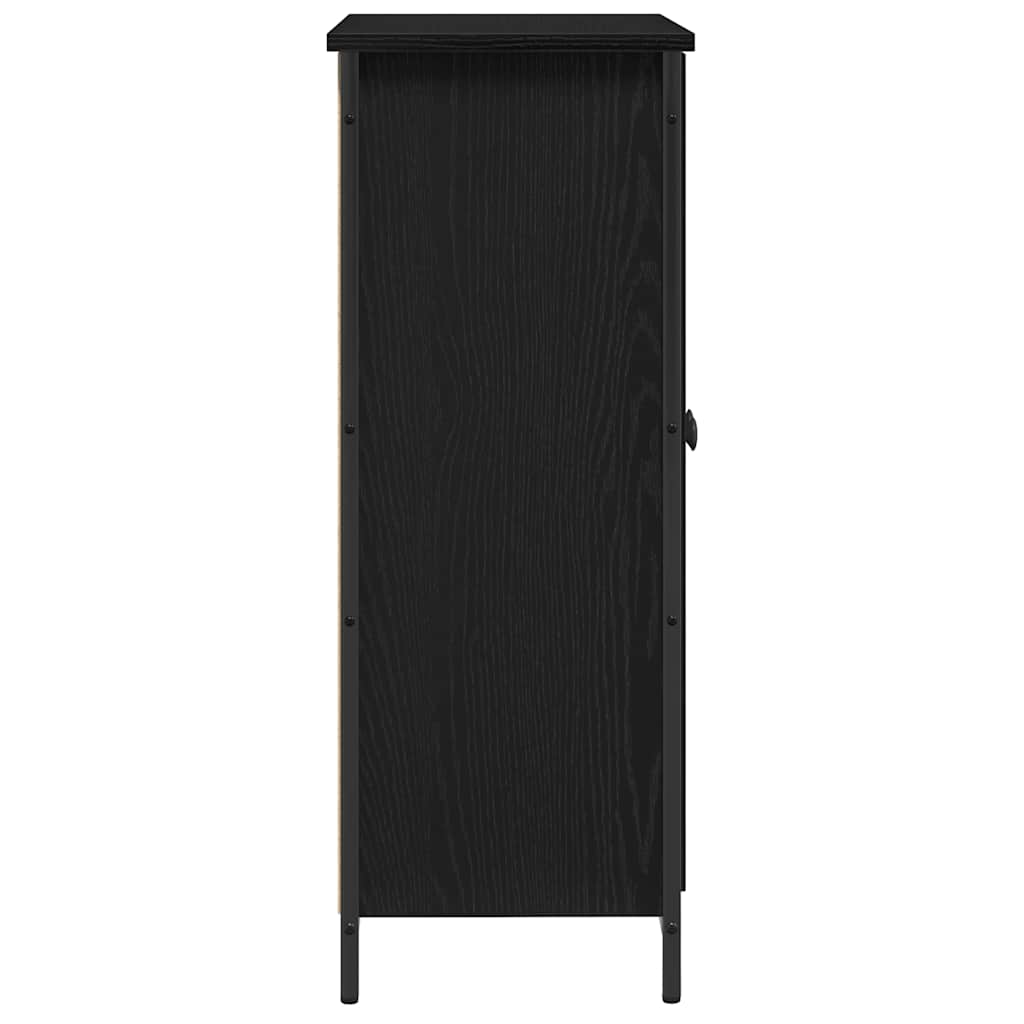 Credenza Rovere Nero 70 x 30 x 80 cm Legno multistrato