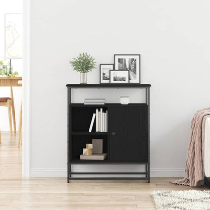 Credenza Rovere Nero 69 x 35 x 80 cm Legno multistrato