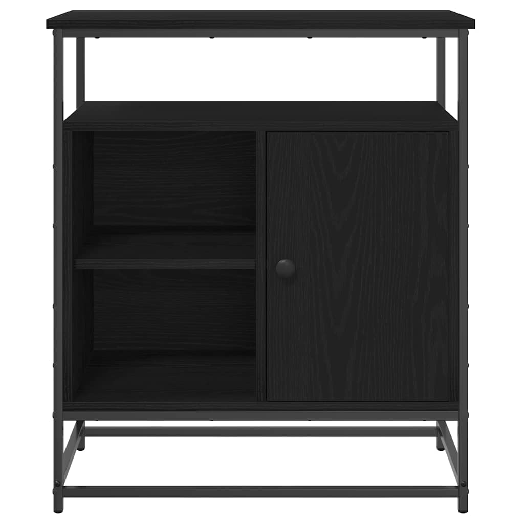 Credenza Rovere Nero 69 x 35 x 80 cm Legno multistrato
