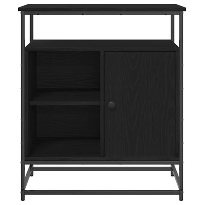 Credenza Rovere Nero 69 x 35 x 80 cm Legno multistrato