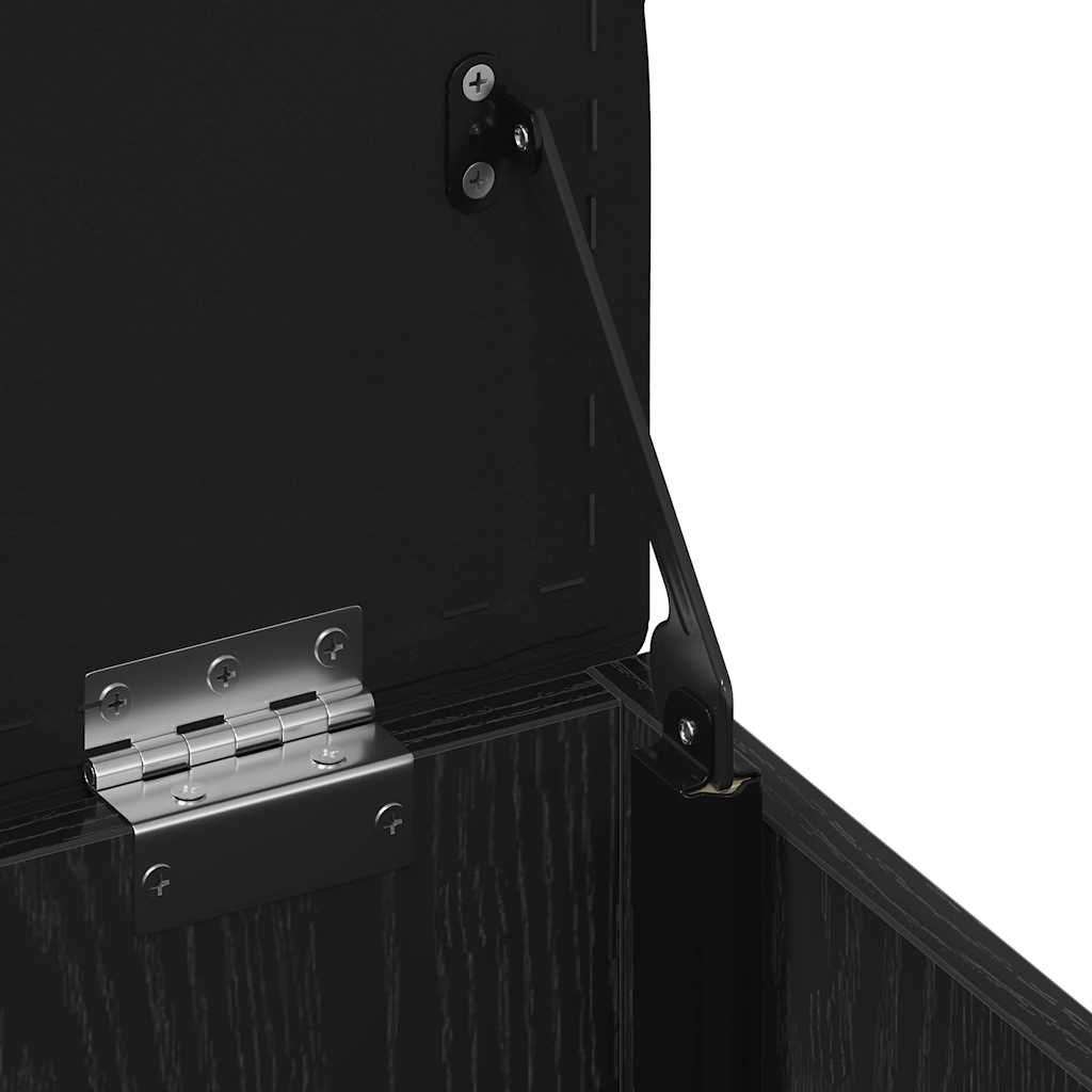Panchina con contenitore Rovere Nero 42 x 42 x 45 cm | homemem39