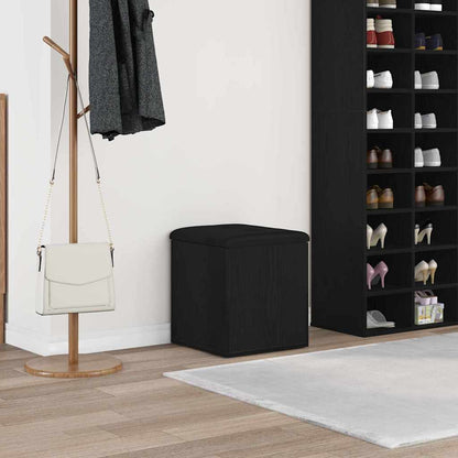 Panchina con contenitore Rovere Nero 42 x 42 x 45 cm | homemem39