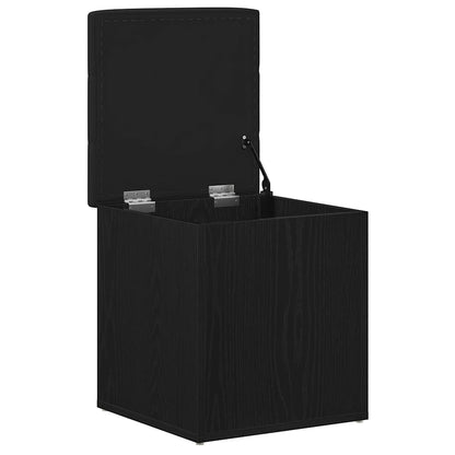 Panchina con contenitore Rovere Nero 42 x 42 x 45 cm | homemem39