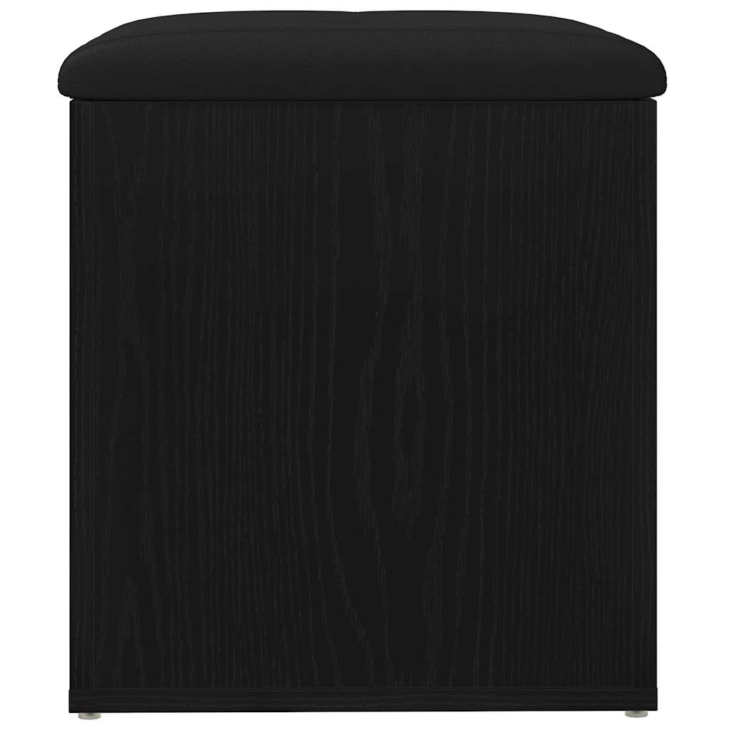 Panchina con contenitore Rovere Nero 42 x 42 x 45 cm | homemem39
