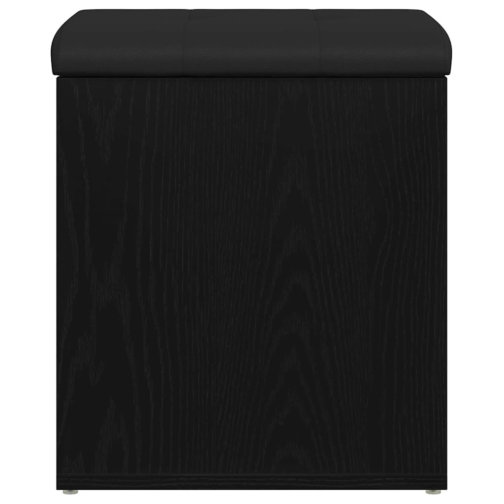 Panchina con contenitore Rovere Nero 42 x 42 x 45 cm | homemem39
