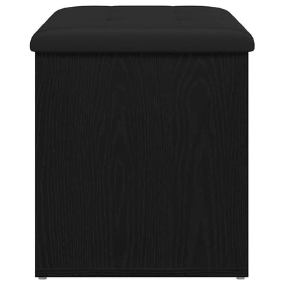 Panchina con contenitore Rovere nero 62 x 42 x 45 cm | homemem39