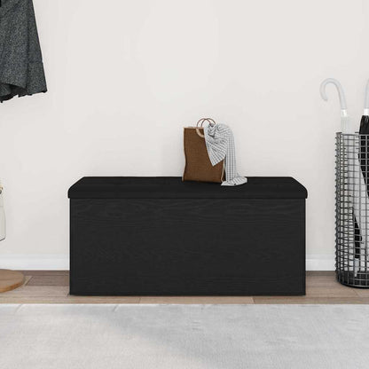 Panchina con contenitore Rovere nero 102 x 42 x 45 cm | homemem39