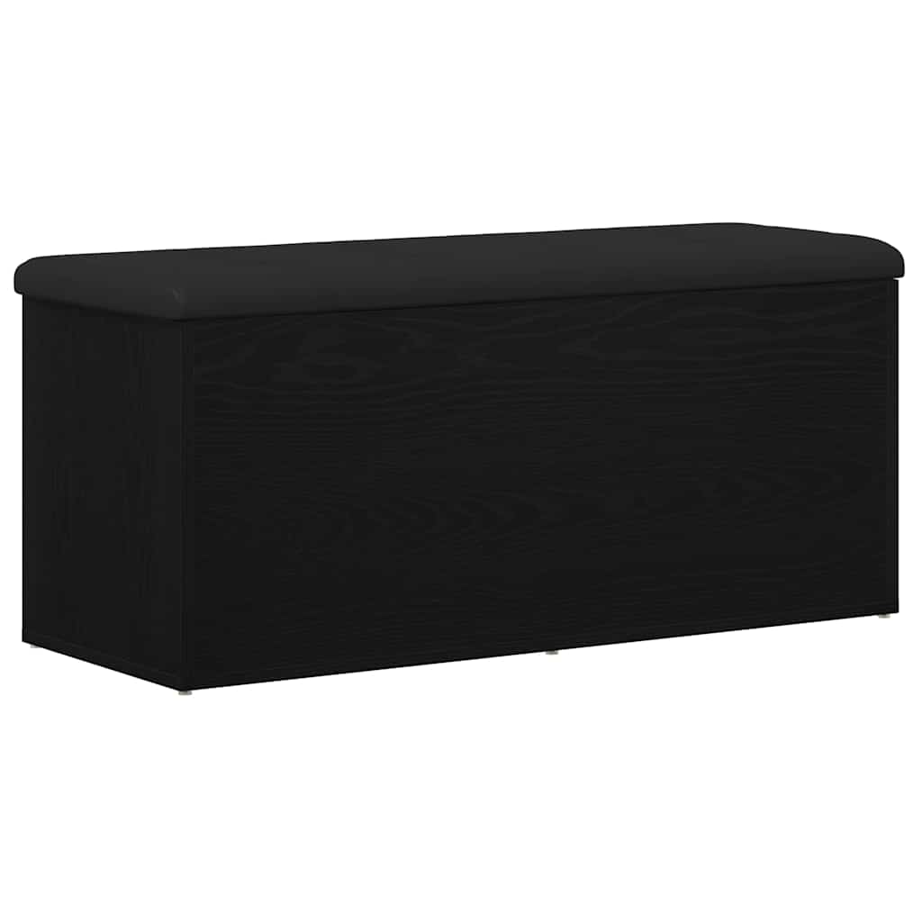 Panchina con contenitore Rovere nero 102 x 42 x 45 cm | homemem39