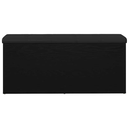 Panchina con contenitore Rovere nero 102 x 42 x 45 cm | homemem39
