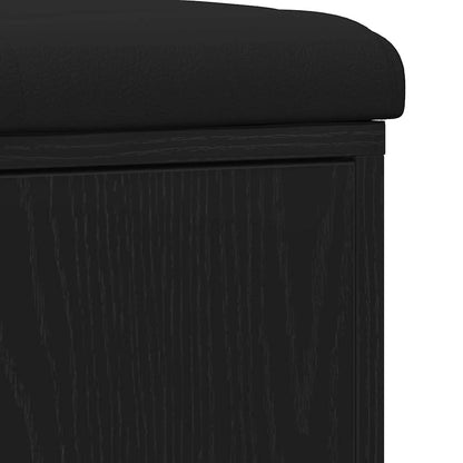 Panchina con contenitore Rovere Nero 102 x 32 x 50 cm | homemem39