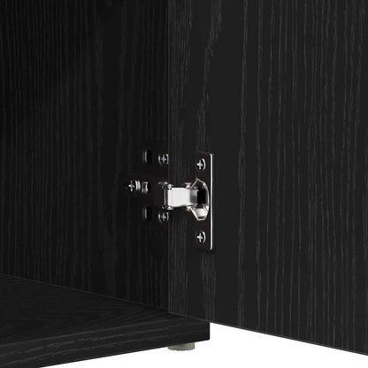 Panchina con contenitore Rovere Nero 102 x 32 x 50 cm | homemem39