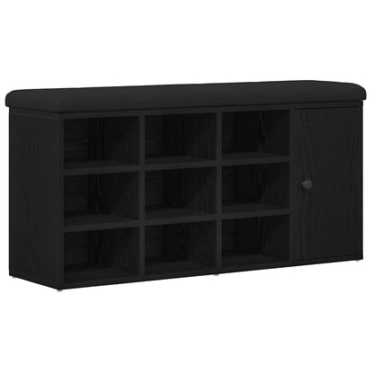 Panchina con contenitore Rovere Nero 102 x 32 x 50 cm | homemem39