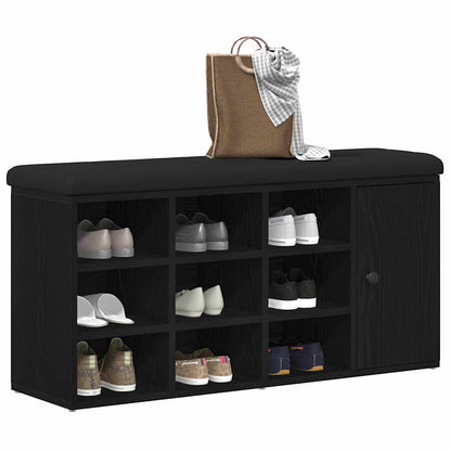 Panchina con contenitore Rovere Nero 102 x 32 x 50 cm | homemem39