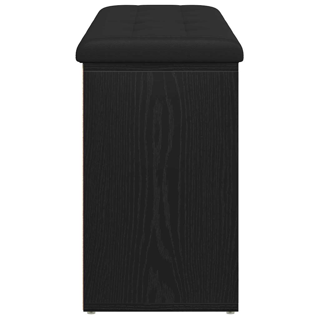 Panchina con contenitore Rovere Nero 102 x 32 x 50 cm | homemem39