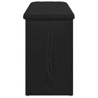 Panchina con contenitore Rovere Nero 102 x 32 x 50 cm | homemem39