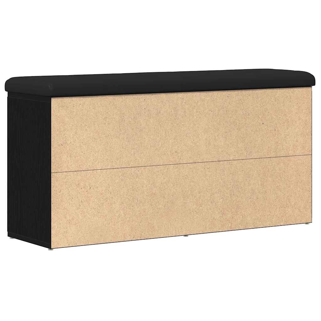 Panca per scarpe Rovere Nero 102 x 32 x 50 cm Legno multistrato | homemem39