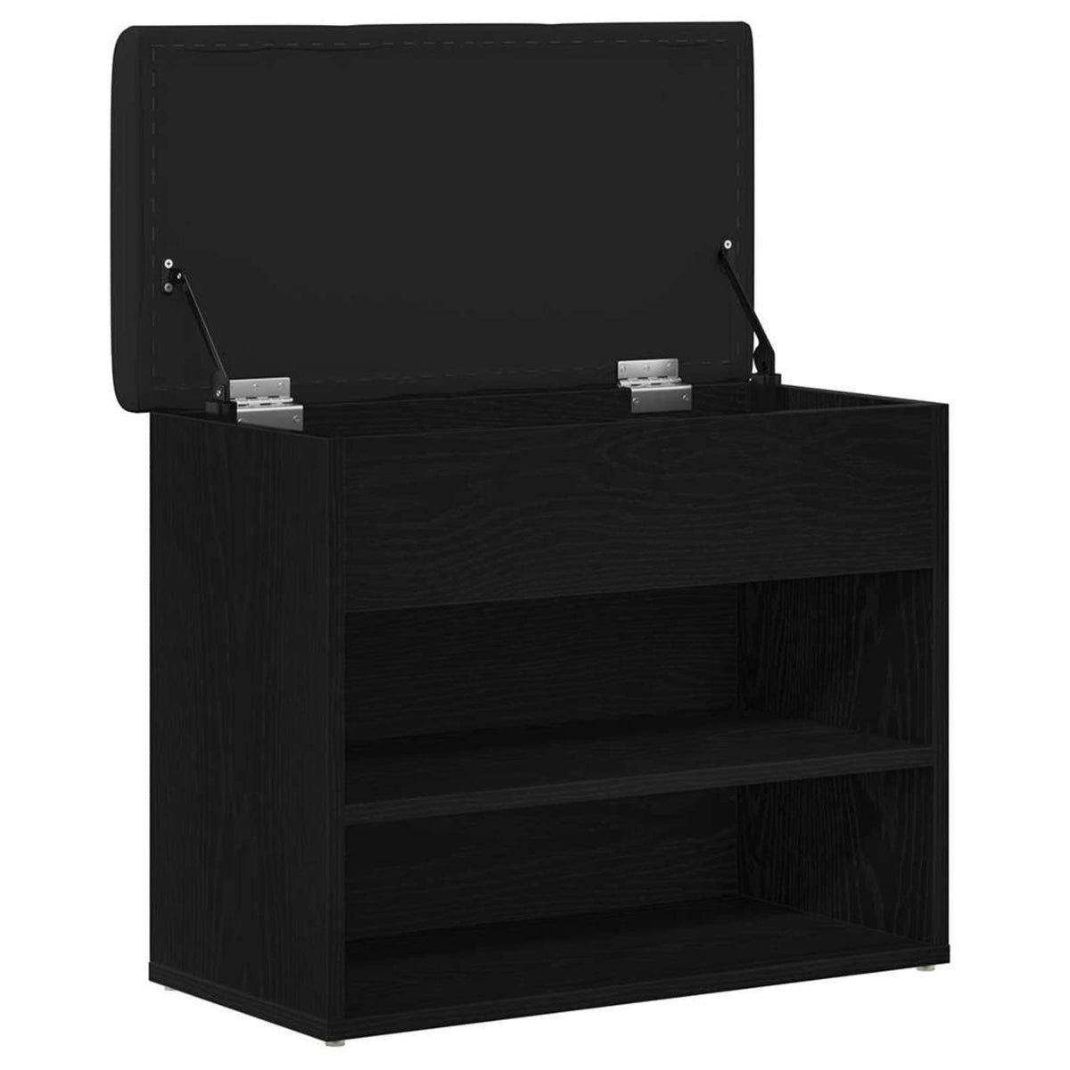 Panchina con contenitore Rovere Nero 62 x 32 x 50 cm | homemem39