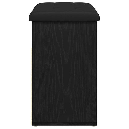 Panchina con contenitore Rovere Nero 62 x 32 x 50 cm | homemem39