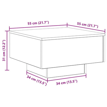 Tavolino da salotto Rovere artigianale 55 x 55 x 31 cm | homemem39