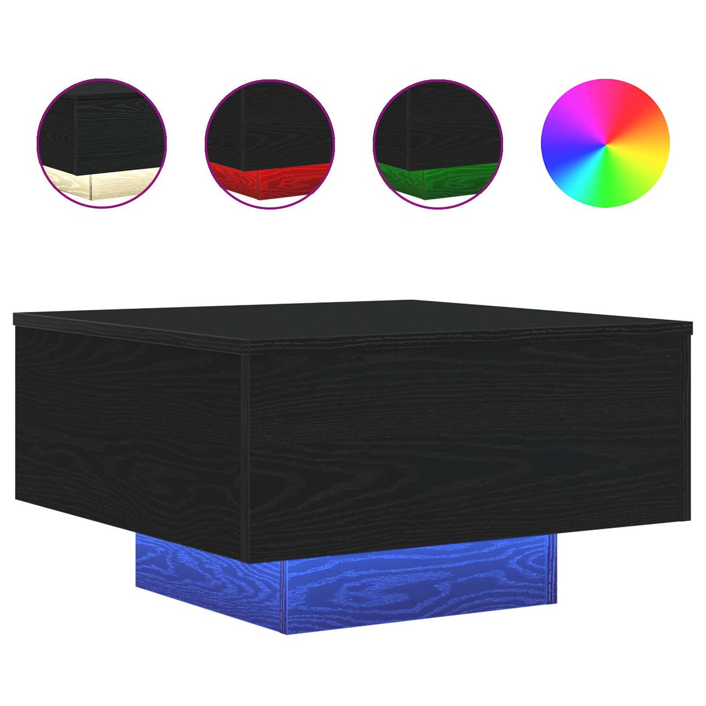 Tavolino da salotto Rovere Nero 55 x 55 x 31 cm | homemem39