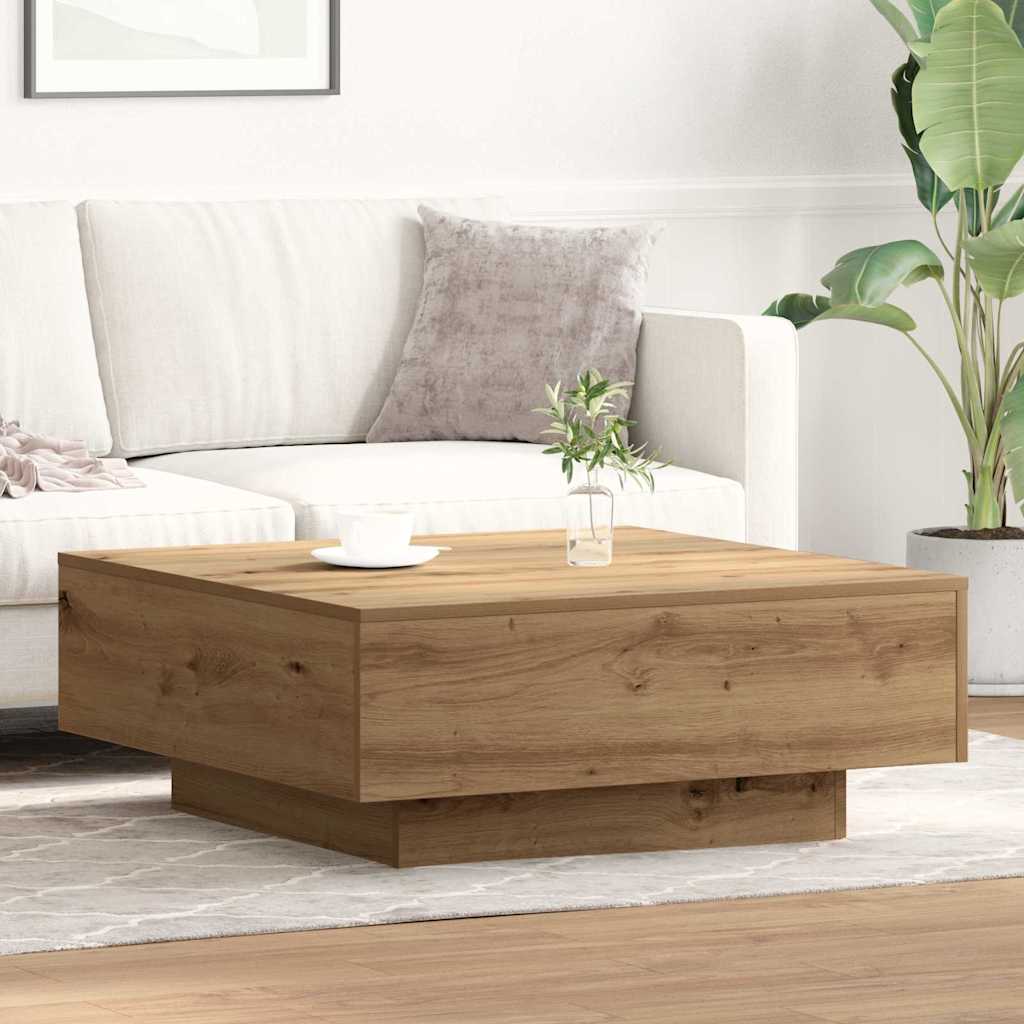 Tavolino da salotto Rovere artigianale 80 x 80 x 31 cm | homemem39