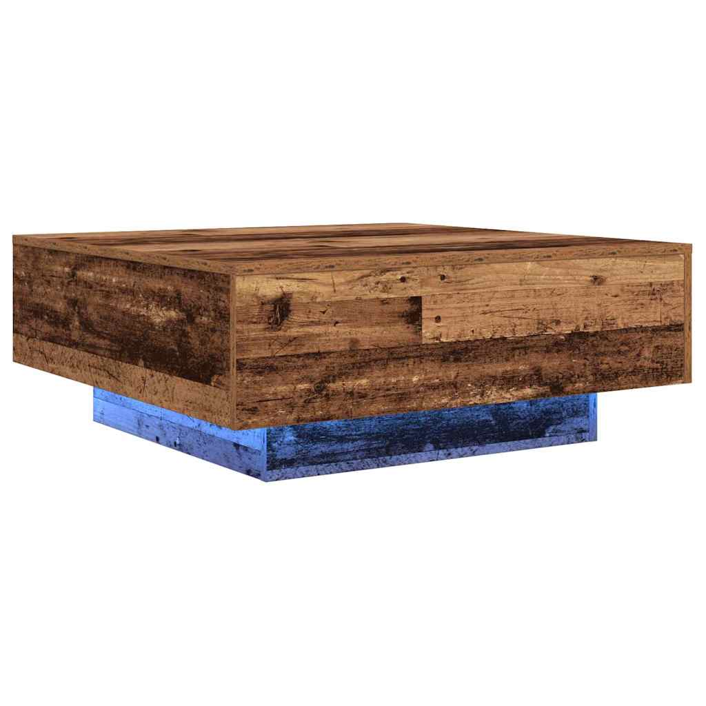 Tavolino da salotto Legno Vecchio e Blu 80 x 80 x 31 cm | homemem39