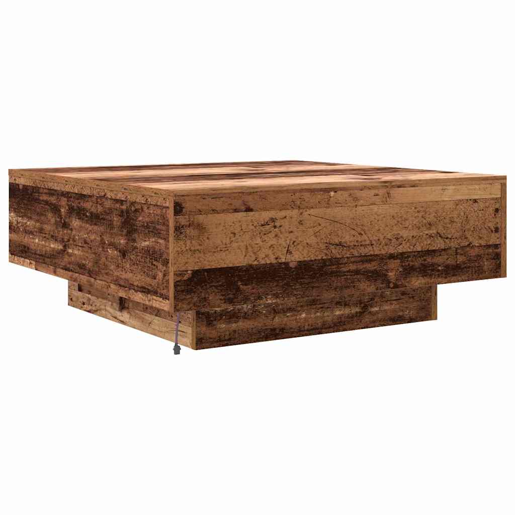 Tavolino da salotto Legno Vecchio e Blu 80 x 80 x 31 cm | homemem39