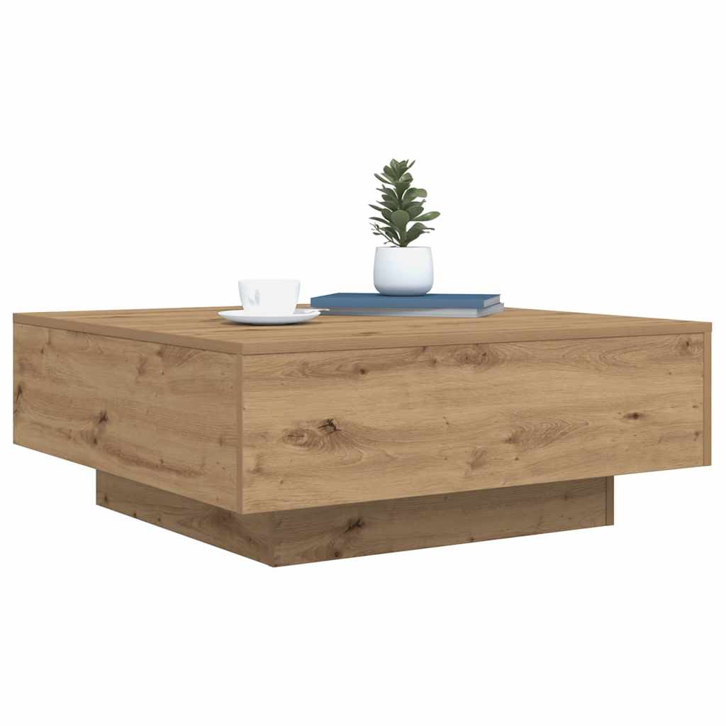 Tavolino da salotto Rovere artigianale 80 x 80 x 31 cm | homemem39