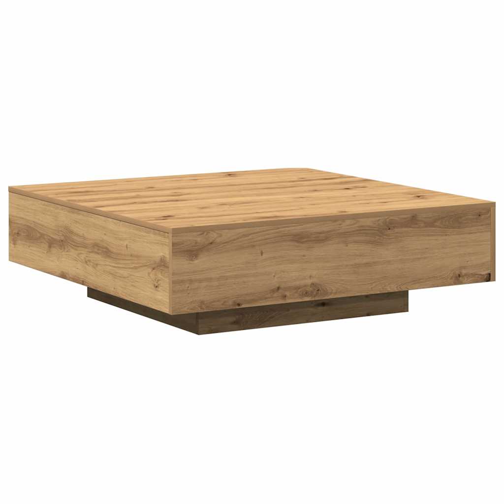 Tavolino da salotto Rovere artigianale 100 x 100 x 31 cm | homemem39