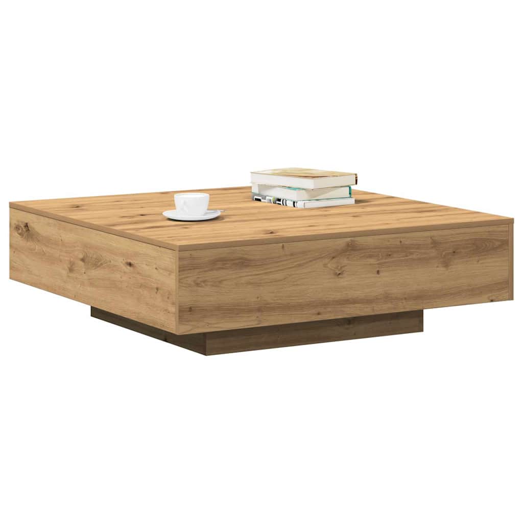Tavolino da salotto Rovere artigianale 100 x 100 x 31 cm | homemem39
