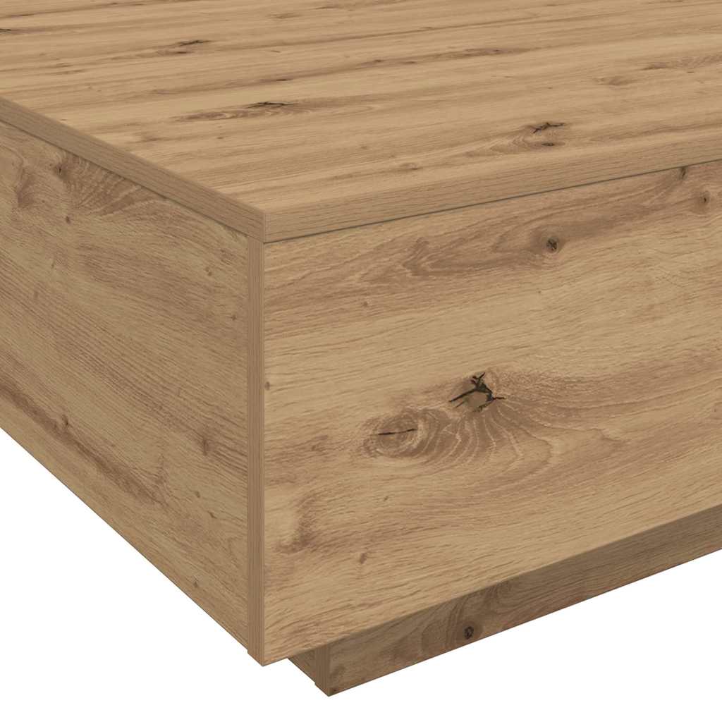 Tavolino da salotto Rovere artigianale 100 x 100 x 31 cm | homemem39