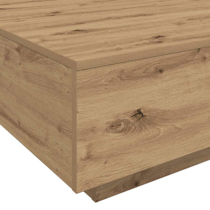 Tavolino da salotto Rovere artigianale 100 x 100 x 31 cm | homemem39