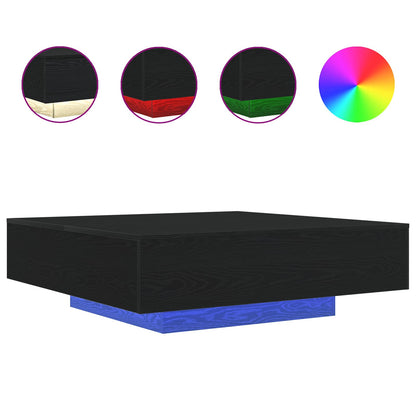Tavolino da salotto Rovere Nero 100 x 100 x 31 cm | homemem39