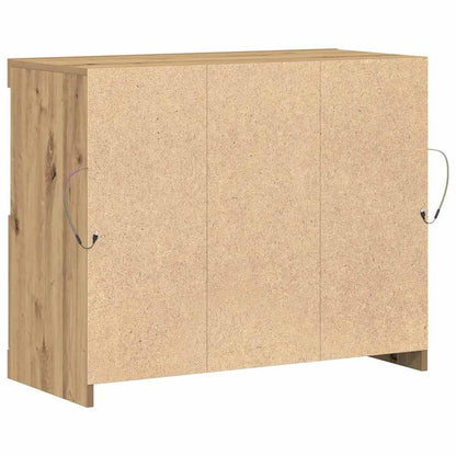 Madia LED Marrone 81 x 37 x 66,5 cm Legno multistrato | homemem39