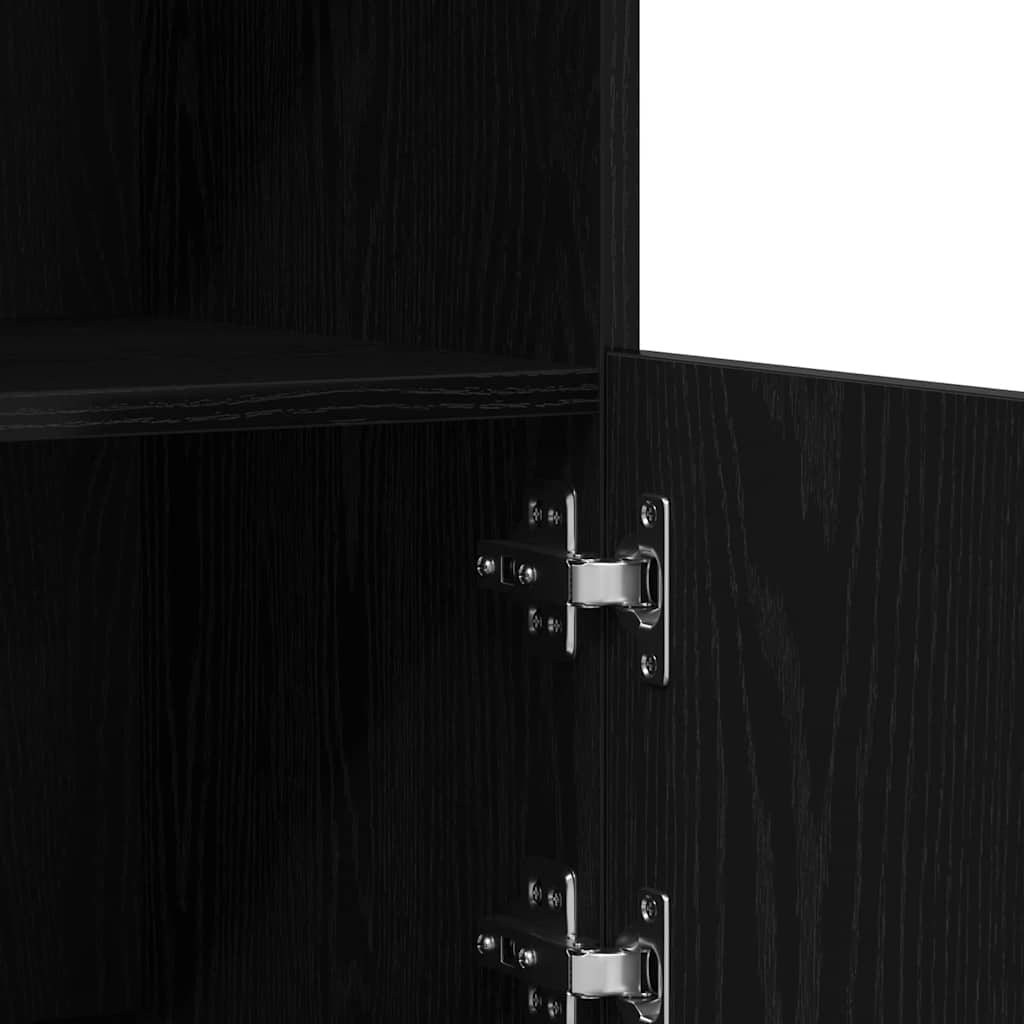 Madia LED Nero 81 x 37 x 66,5 cm Legno multistrato | homemem39