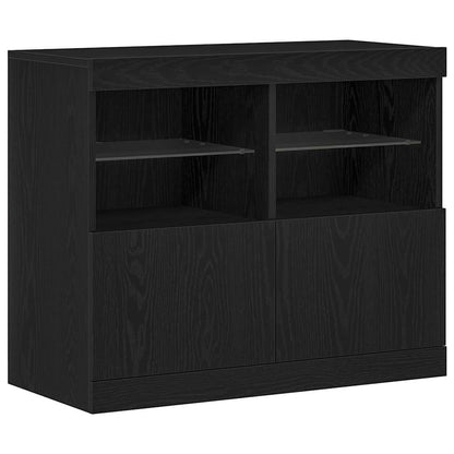 Madia LED Nero 81 x 37 x 66,5 cm Legno multistrato | homemem39