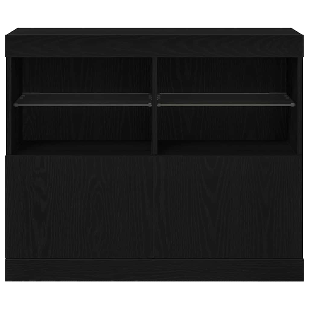 Madia LED Nero 81 x 37 x 66,5 cm Legno multistrato | homemem39