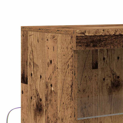 Madia LED Marrone 60 x 37 x 100 cm Legno multistrato