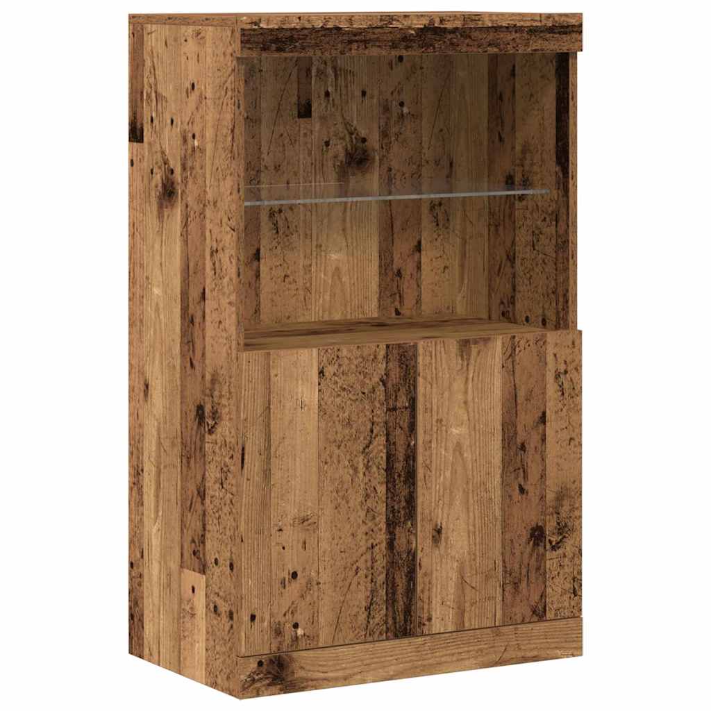 Madia LED Marrone 60 x 37 x 100 cm Legno multistrato