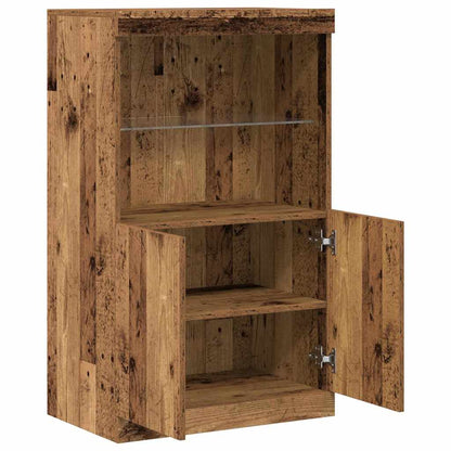 Madia LED Marrone 60 x 37 x 100 cm Legno multistrato