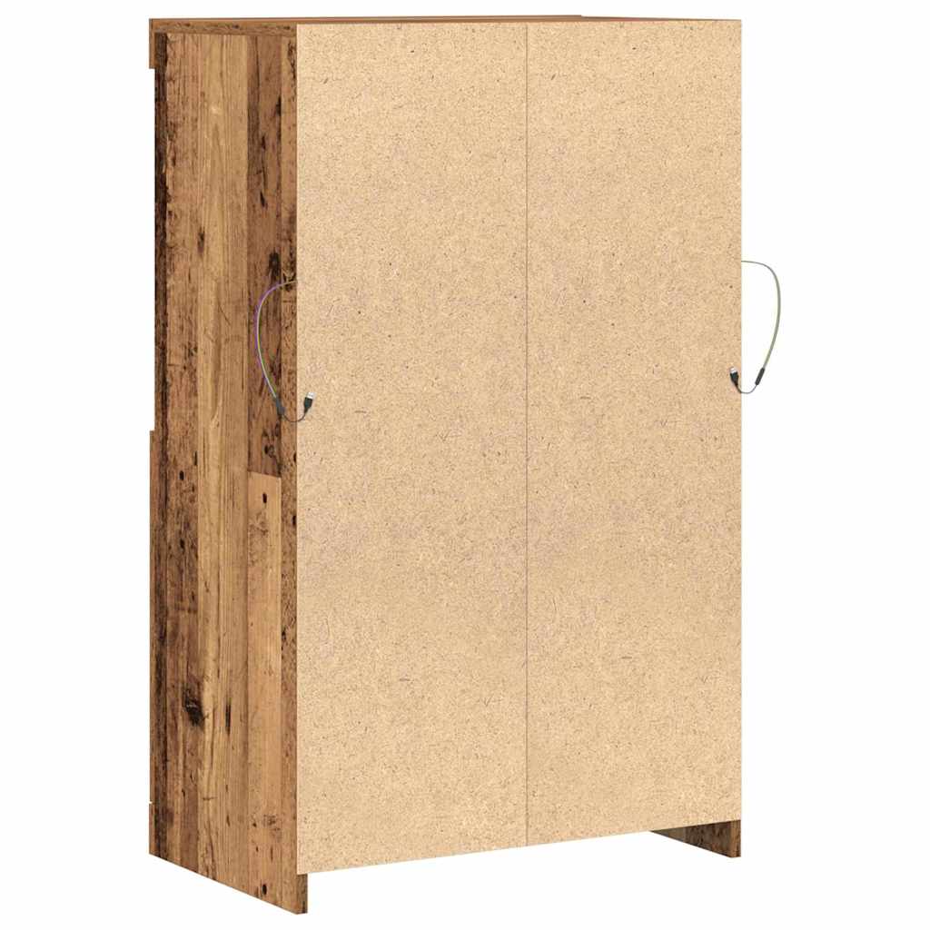Madia LED Marrone 60 x 37 x 100 cm Legno multistrato | homemem39