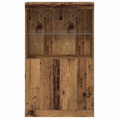 Madia LED Marrone 60 x 37 x 100 cm Legno multistrato | homemem39