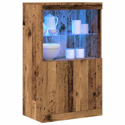 Madia LED Marrone 60 x 37 x 100 cm Legno multistrato