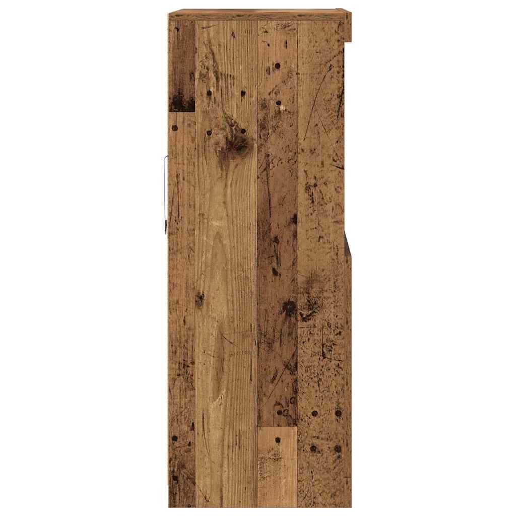 Madia LED Marrone 60 x 37 x 100 cm Legno multistrato | homemem39
