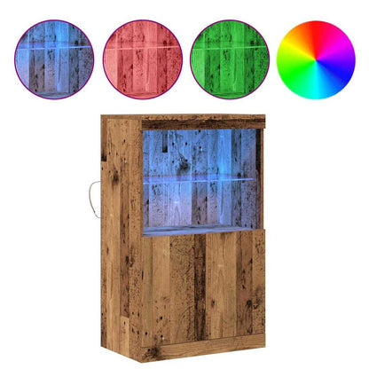 Madia LED Marrone 60 x 37 x 100 cm Legno multistrato