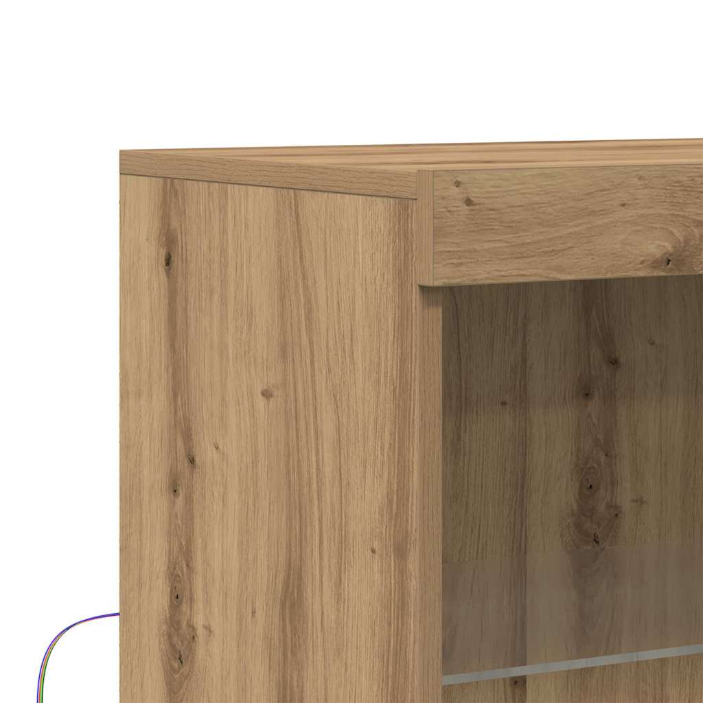 Madia LED Marrone 60 x 37 x 100 cm Legno multistrato | homemem39