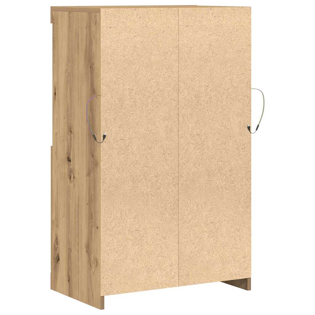 Madia LED Marrone 60 x 37 x 100 cm Legno multistrato | homemem39
