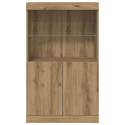 Madia LED Marrone 60 x 37 x 100 cm Legno multistrato | homemem39