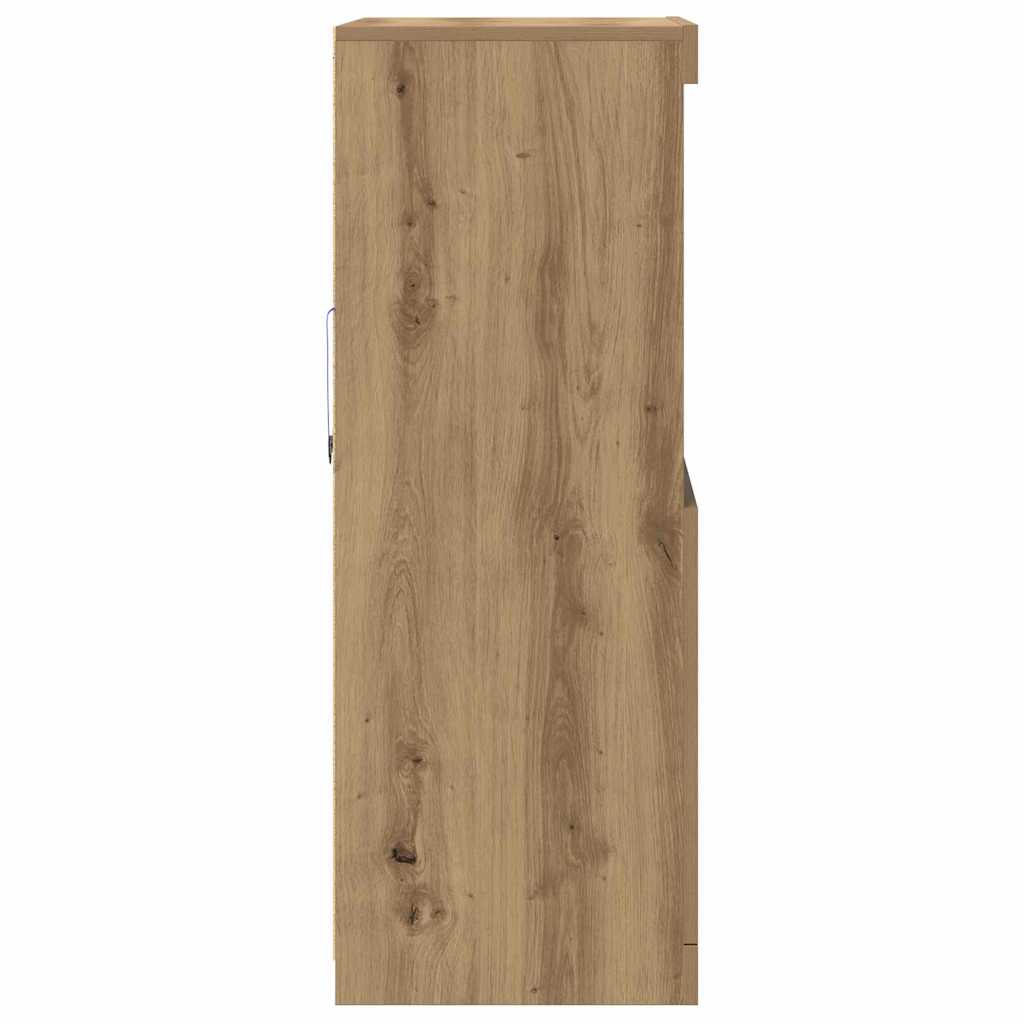 Madia LED Marrone 60 x 37 x 100 cm Legno multistrato | homemem39