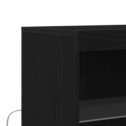 Madia LED Nero 60 x 37 x 100 cm Legno multistrato | homemem39